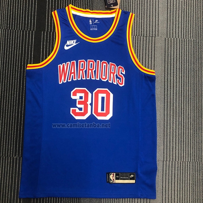 Camiseta Golden State Warriors Stephen Curry #30 75th Anniversary Azul